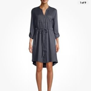 Time and Tru Women’s Woven Utility Shirt Dress W/Tie Waist Size XL (16-18) NEW